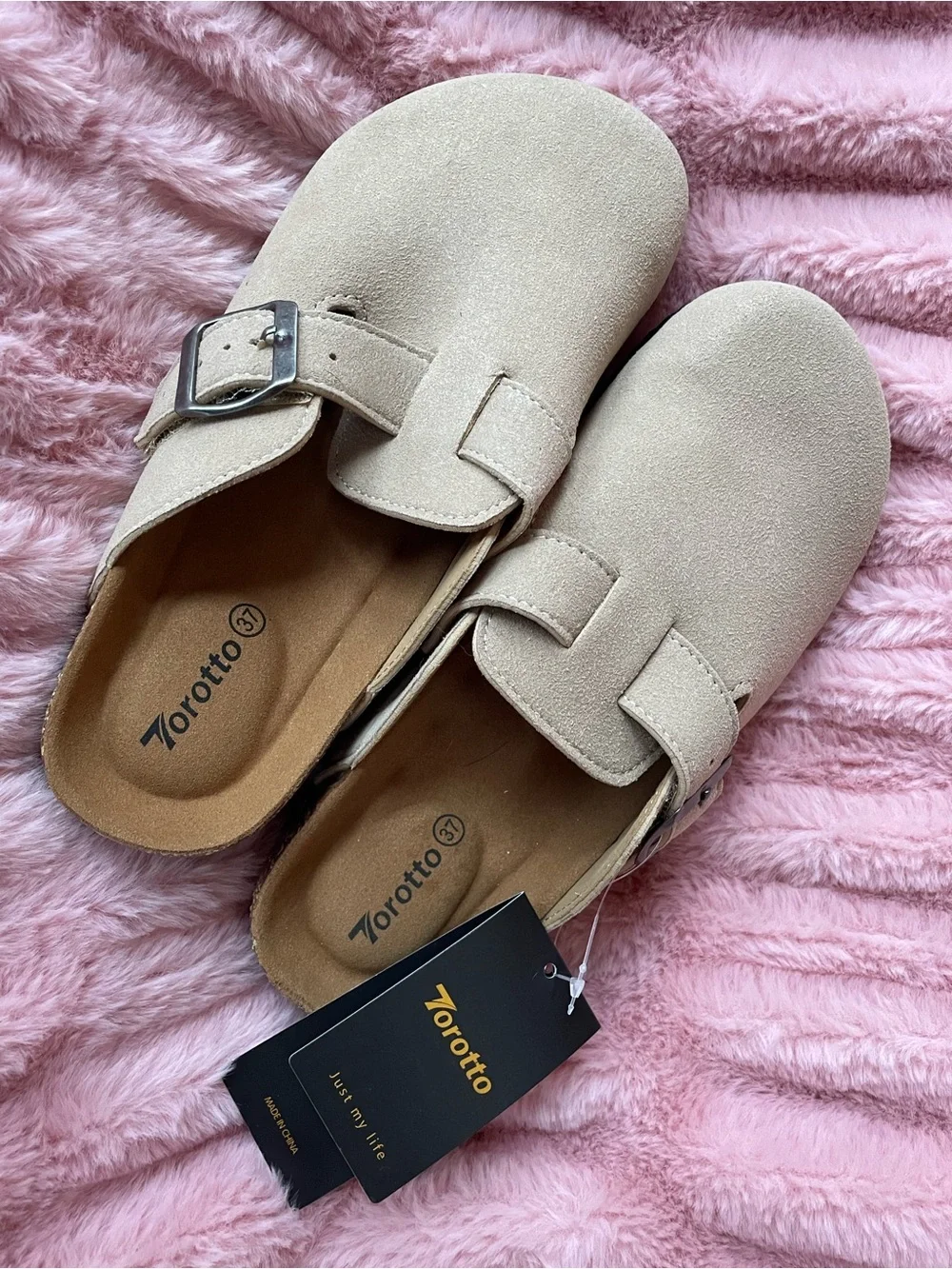 Brand New, never wore, big kids clogs, size 4, light brown